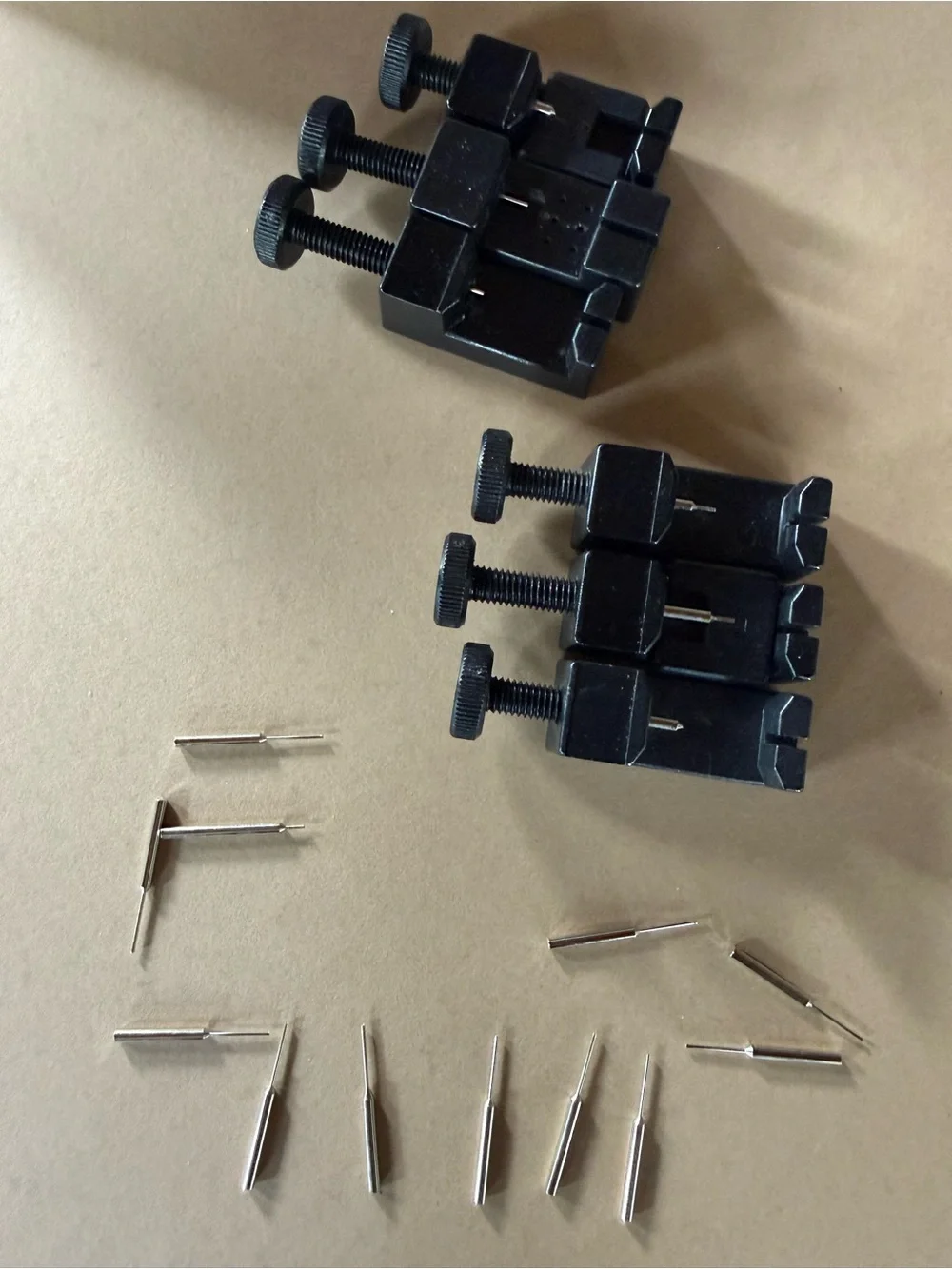 6- Watch Chain Pin Remover Adjuster Watch Repairing Parts Accessories Black